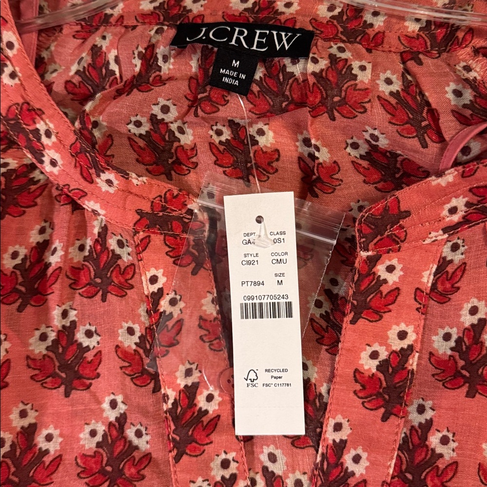 J.Crew Cabana mini dress in block-print ramie CI921 - Picture 2 of 8